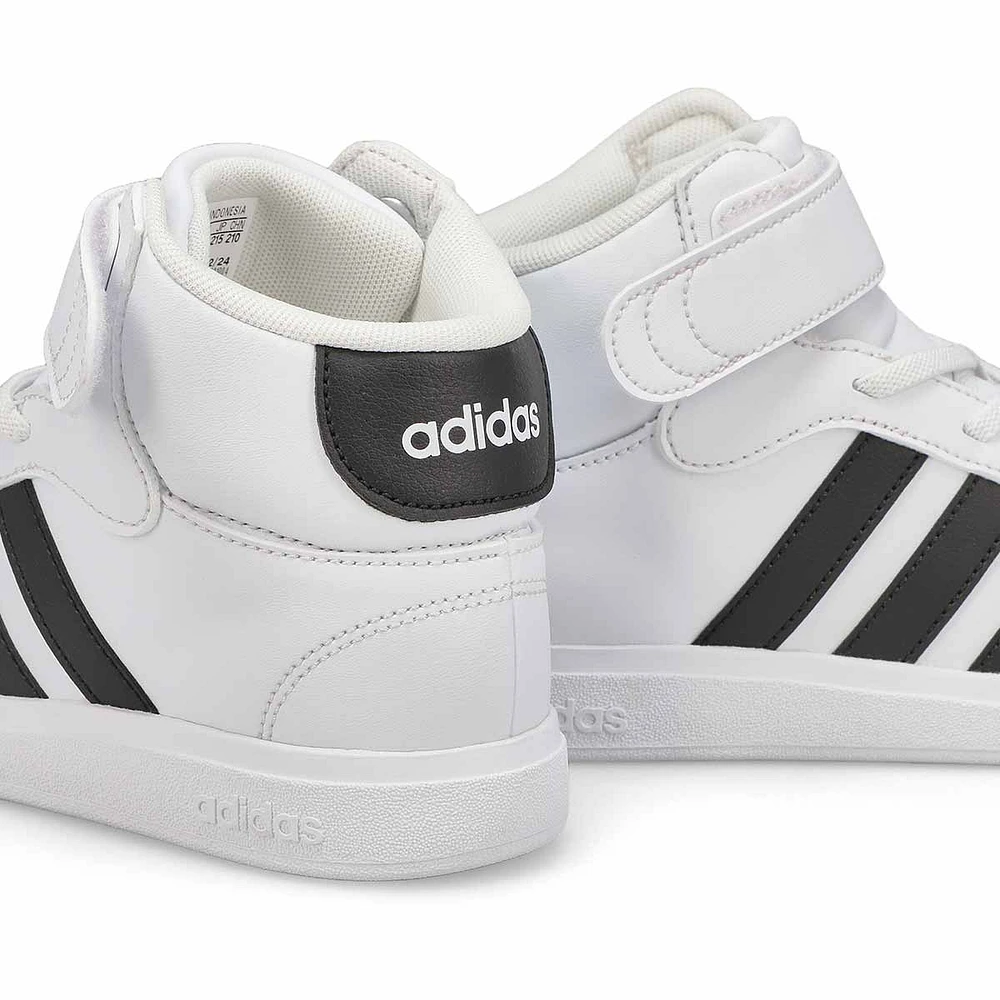 Kids'  Grand Court Mid K Sneaker - White/Black