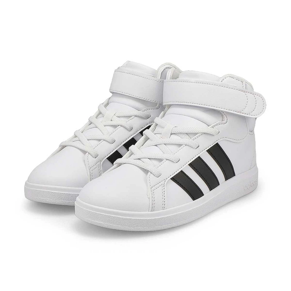 Kids'  Grand Court Mid K Sneaker - White/Black