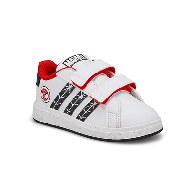 Infants' Grand Court Spiderman Sneaker - White/Bla