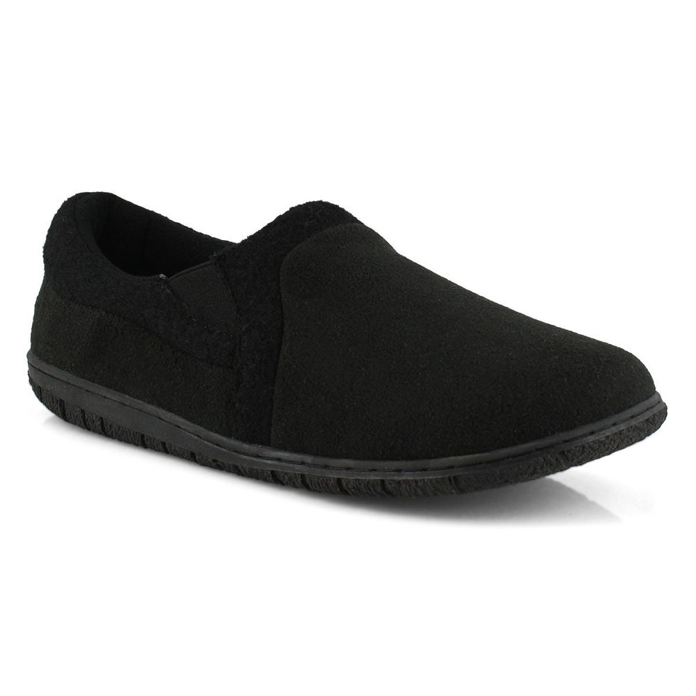 Men's Jacob Memory Foam Closed Back Slipper - Blac