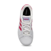 Girls'  Grand Court 2.0 K Sneaker - White/Pink