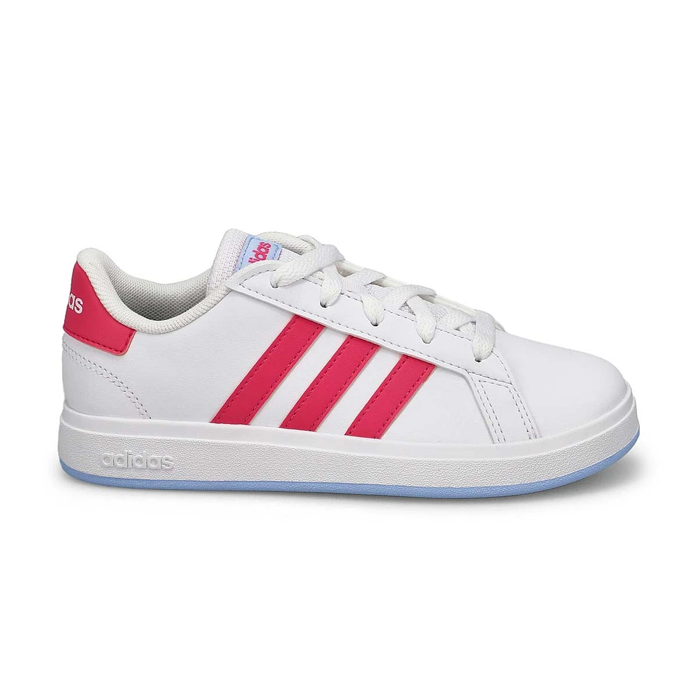 Girls'  Grand Court 2.0 K Sneaker - White/Pink