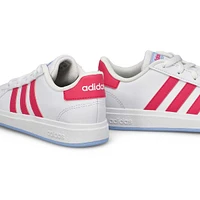 Girls'  Grand Court 2.0 K Sneaker - White/Pink