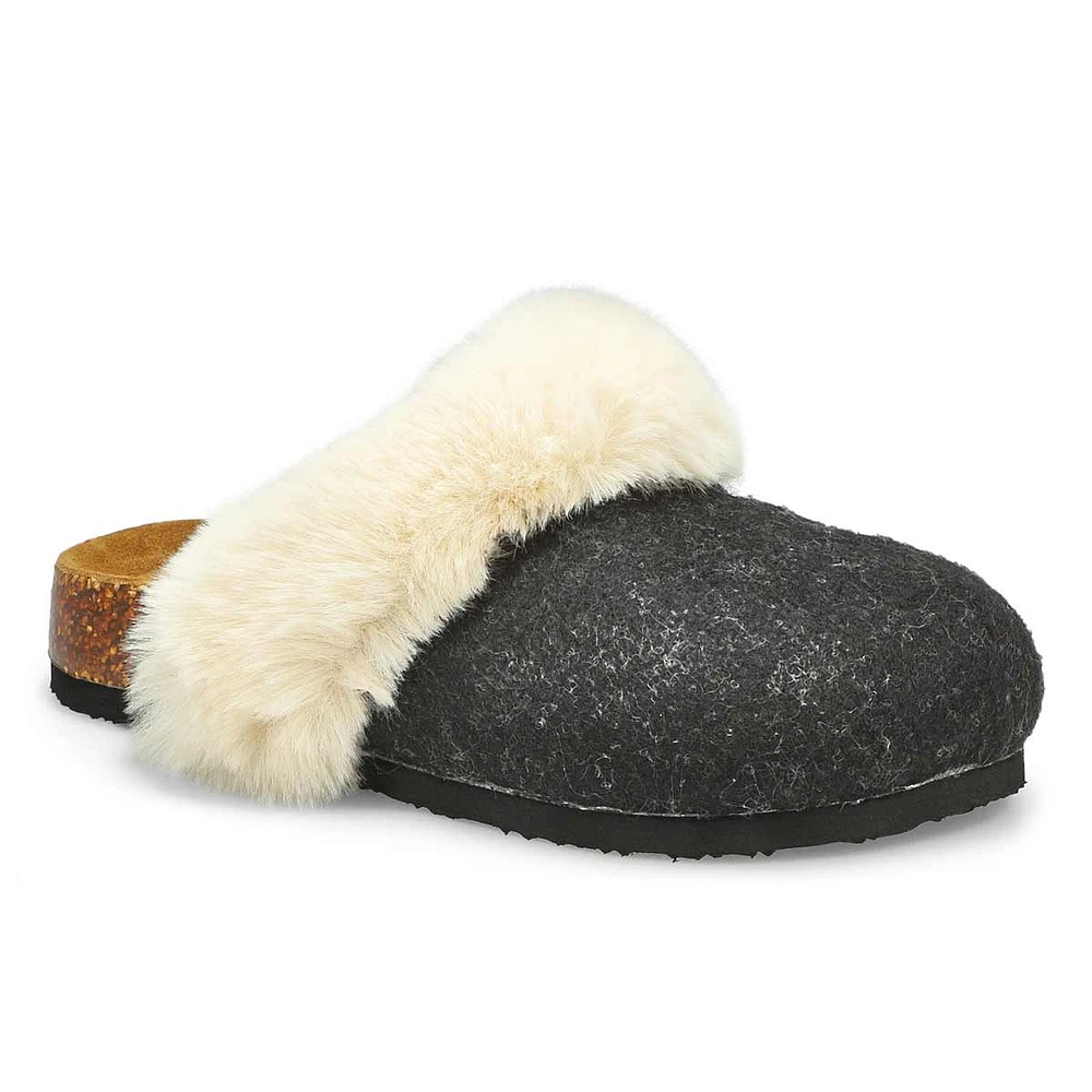 SoftMoc Women's Kendall Open Back Slipper - Anthracite