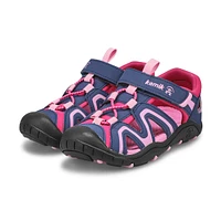 Girls' Kick Closed Toe Sandal - Light Navy