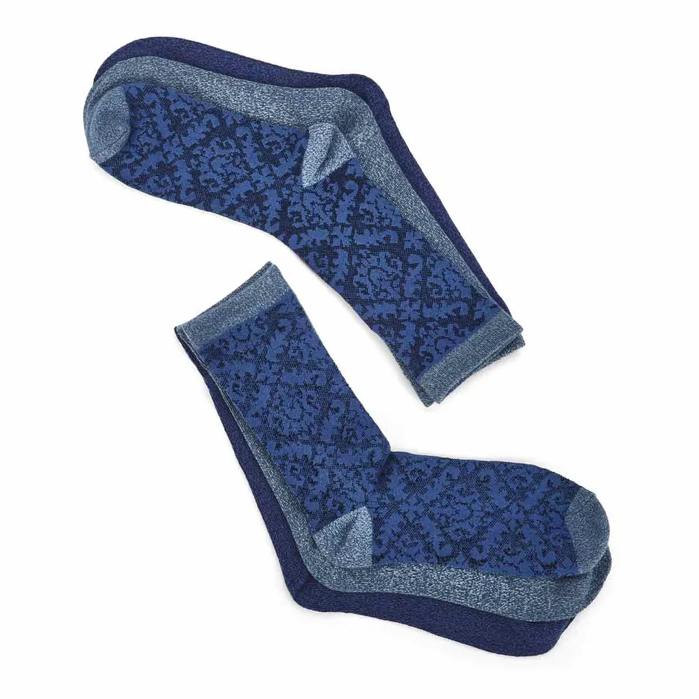 Women's Soft & Dreamy Crew Sock 3 Pack - Navy/Mult