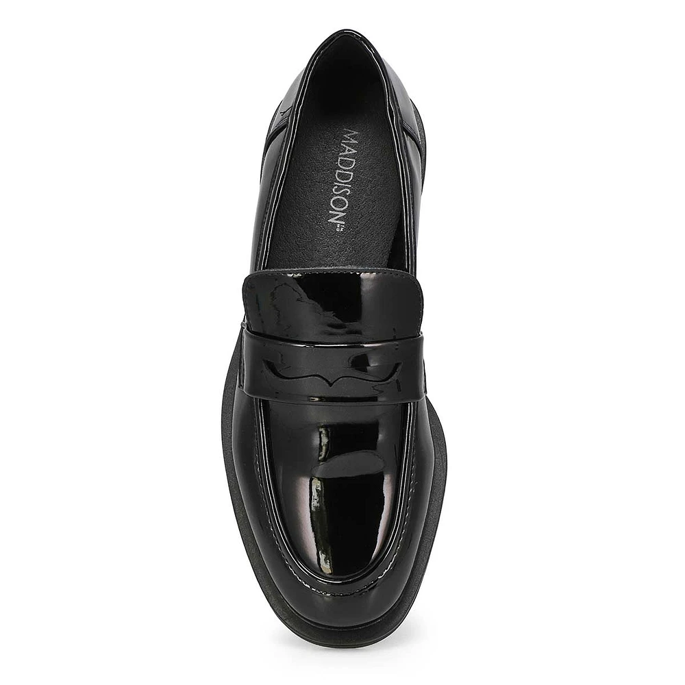 Women's Lara Tailored Penny Loafer - Black Patent