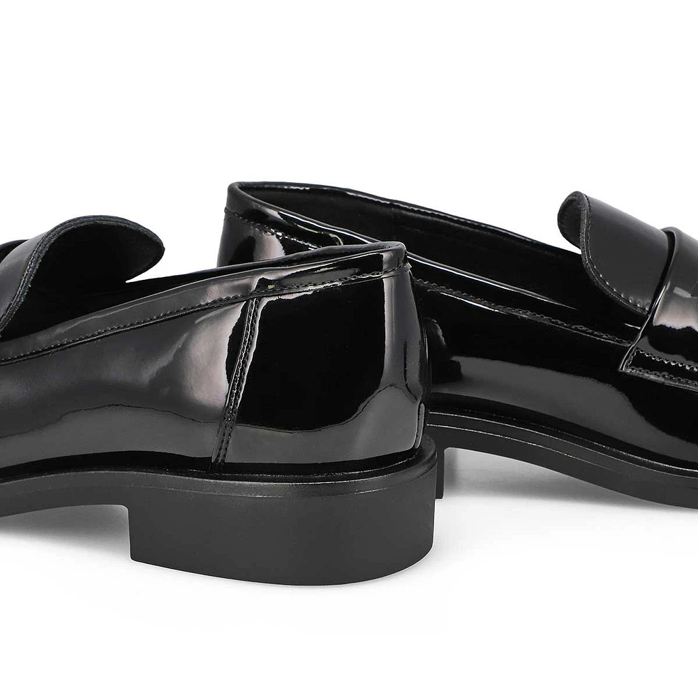 Women's Lara Tailored Penny Loafer - Black Patent