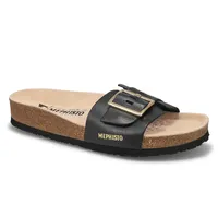 Women's Mabel Footbed Strappy Slide Sandal - Black