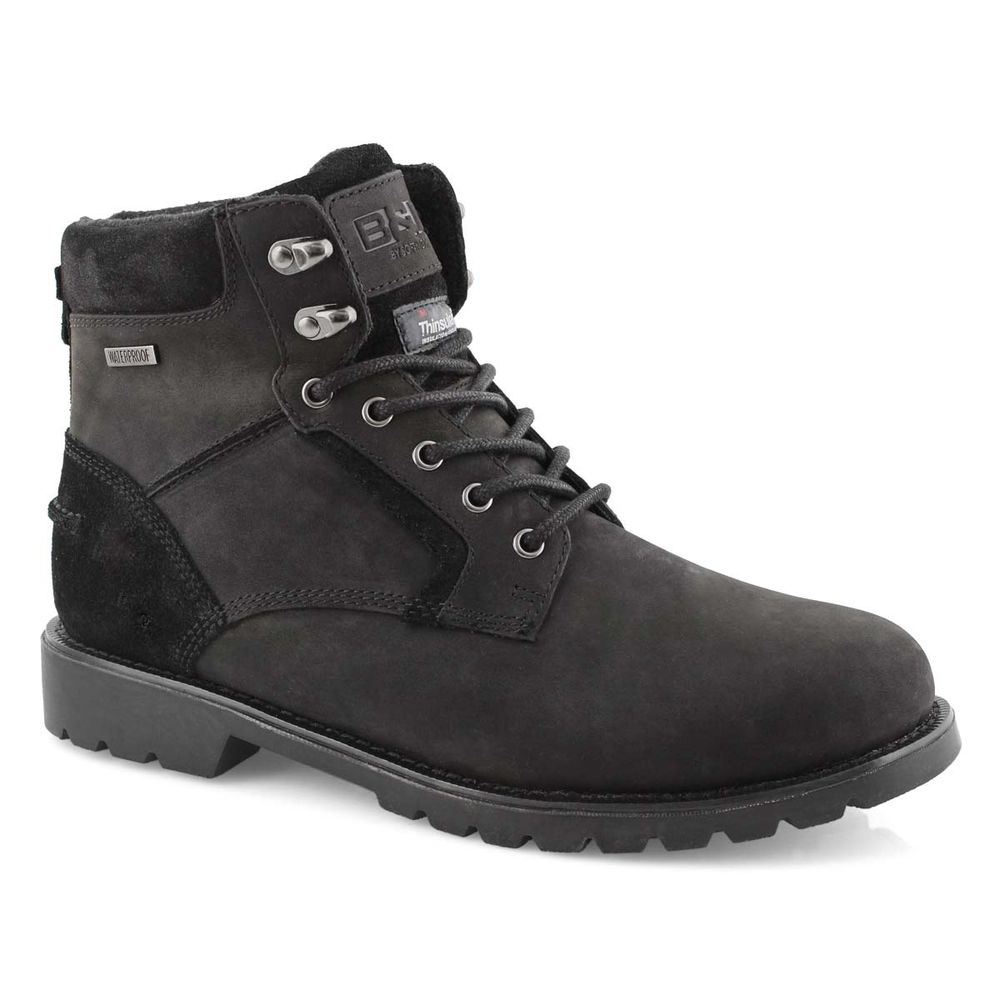 Men's Martin Waterproof Lace-Up Winter Boot - Blac