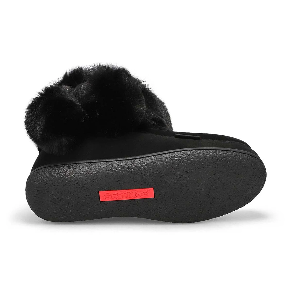 Girls' Minimuk3 Jr Faux Fur SoftMocs - Black