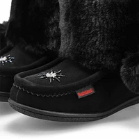 Girls' Minimuk3 Jr Faux Fur SoftMocs - Black