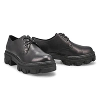 Women's Molly Leather Platform Casual Shoe - Black