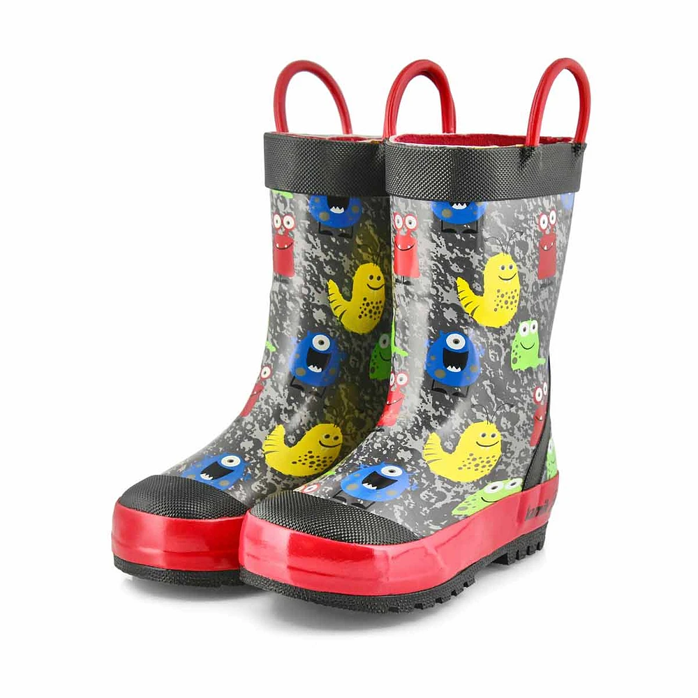 Boys' Monsters Rain Boot - Black