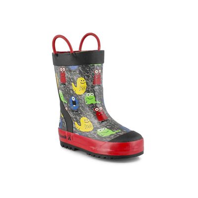 Boys' Monsters Rain Boot - Black