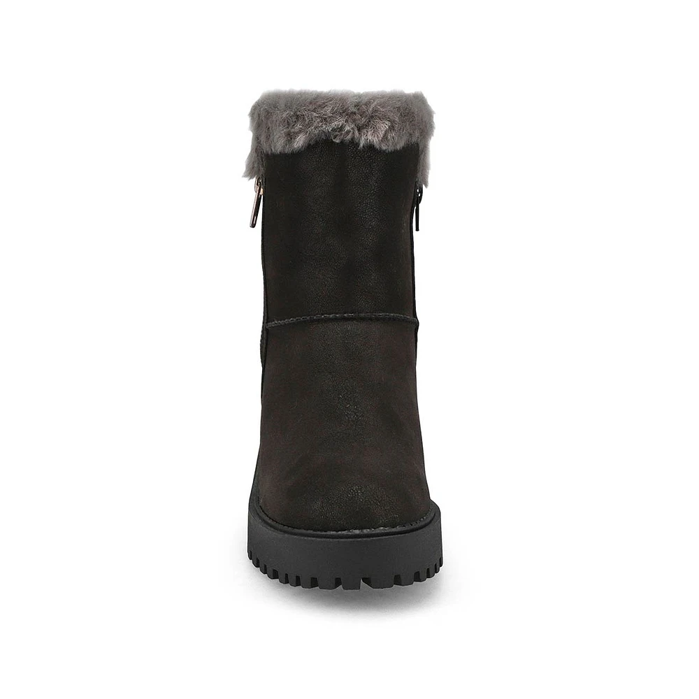 Women's Natalie Wedge Fur Trim Casual Bootie