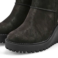 Women's Natalie Wedge Fur Trim Casual Bootie