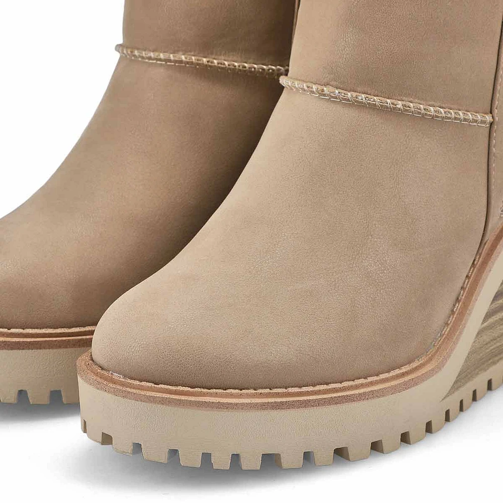 Women's Natalie Wedge Fur Trim Casual Bootie