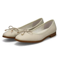 Ballerine en cuir PAISLEE, noir, femmes