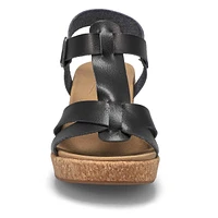 Woman's Paola Wedge Sandal - Black