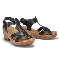 Woman's Paola Wedge Sandal - Black