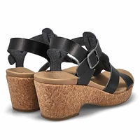 Woman's Paola Wedge Sandal - Black