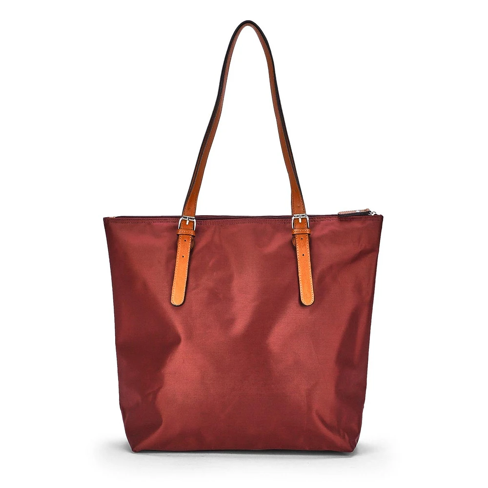 Women's 2 1 Tote/ Crossbody Bag- Burgundy