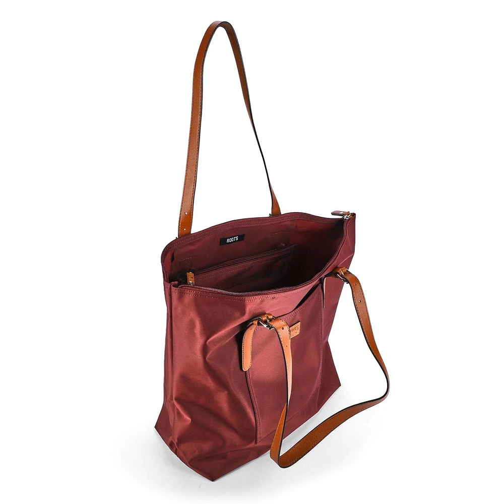 Women's 2 1 Tote/ Crossbody Bag- Burgundy