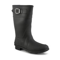 Boys' Raindrops Waterproof Rain Boot - Black