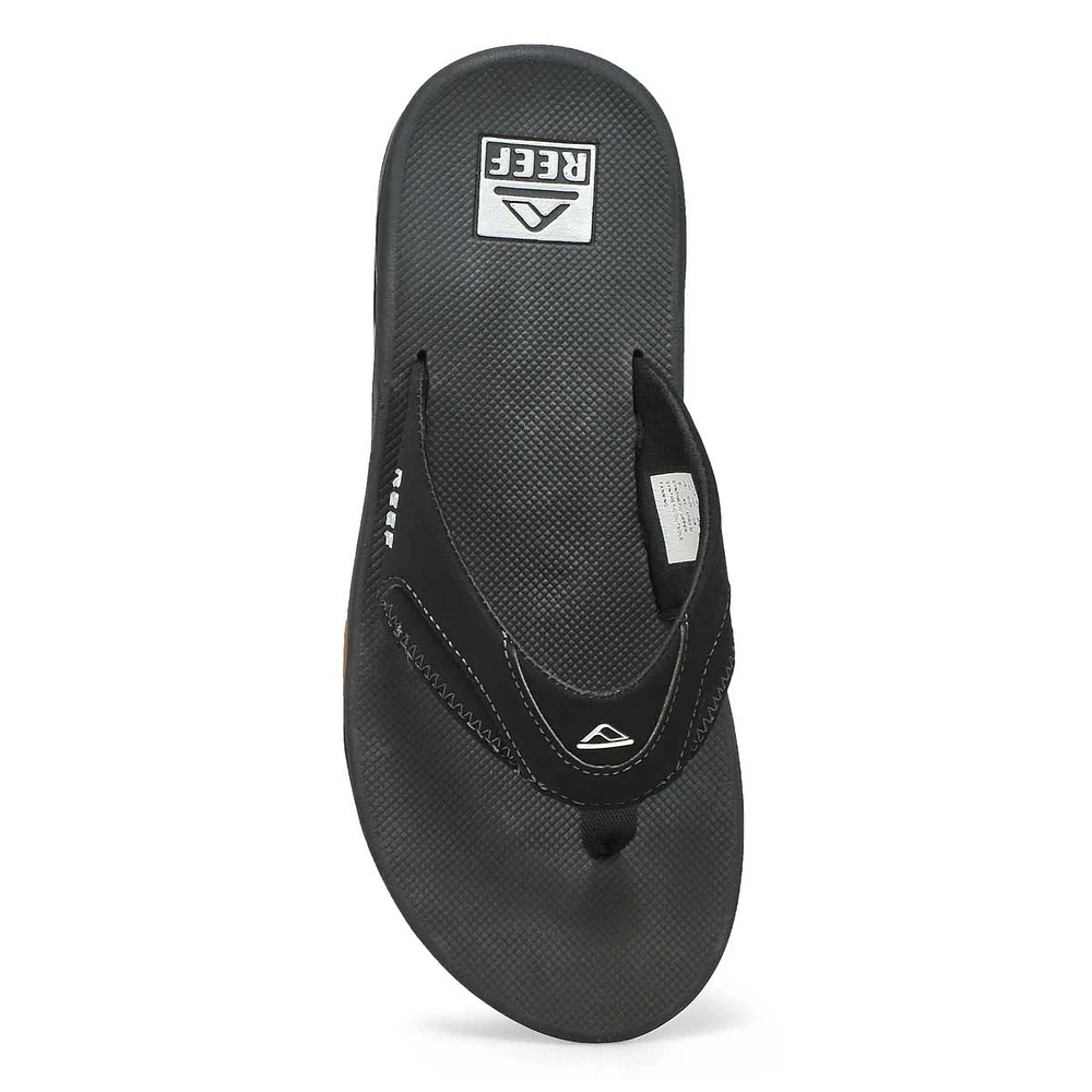 Men's Fanning Thong Sandal - Black/Silver