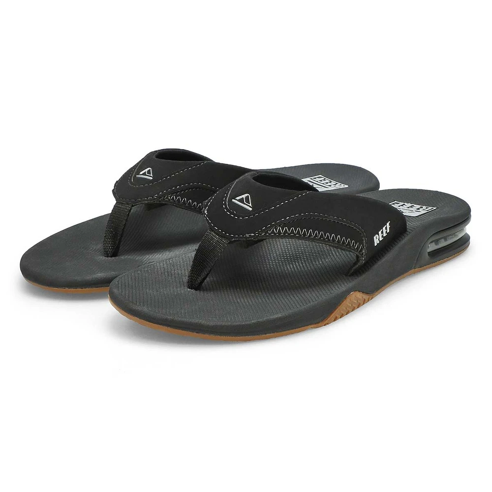 Men's Fanning Thong Sandal - Black/Silver