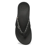 Women's Reef Ortho Coast Thong Sandal - Black