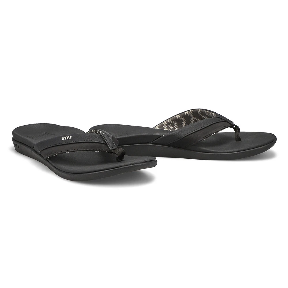 Women's Reef Ortho Coast Thong Sandal - Black