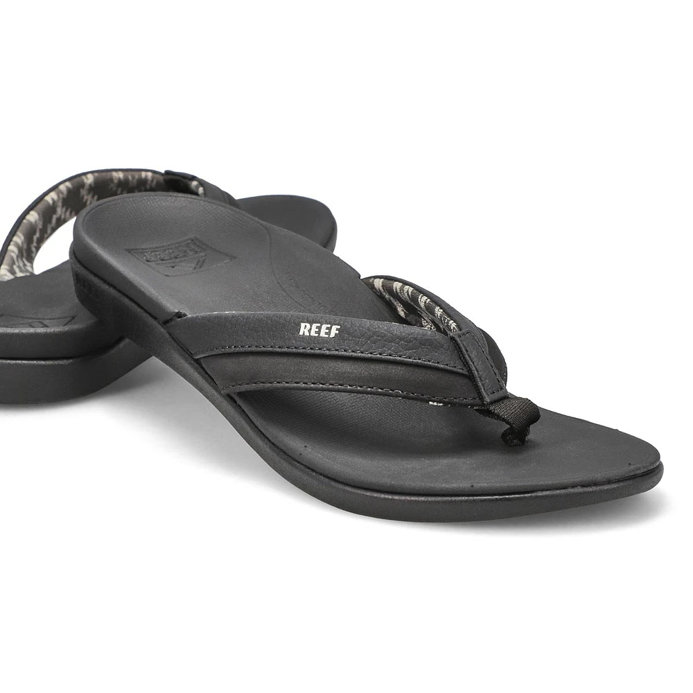 Women's Reef Ortho Coast Thong Sandal - Black