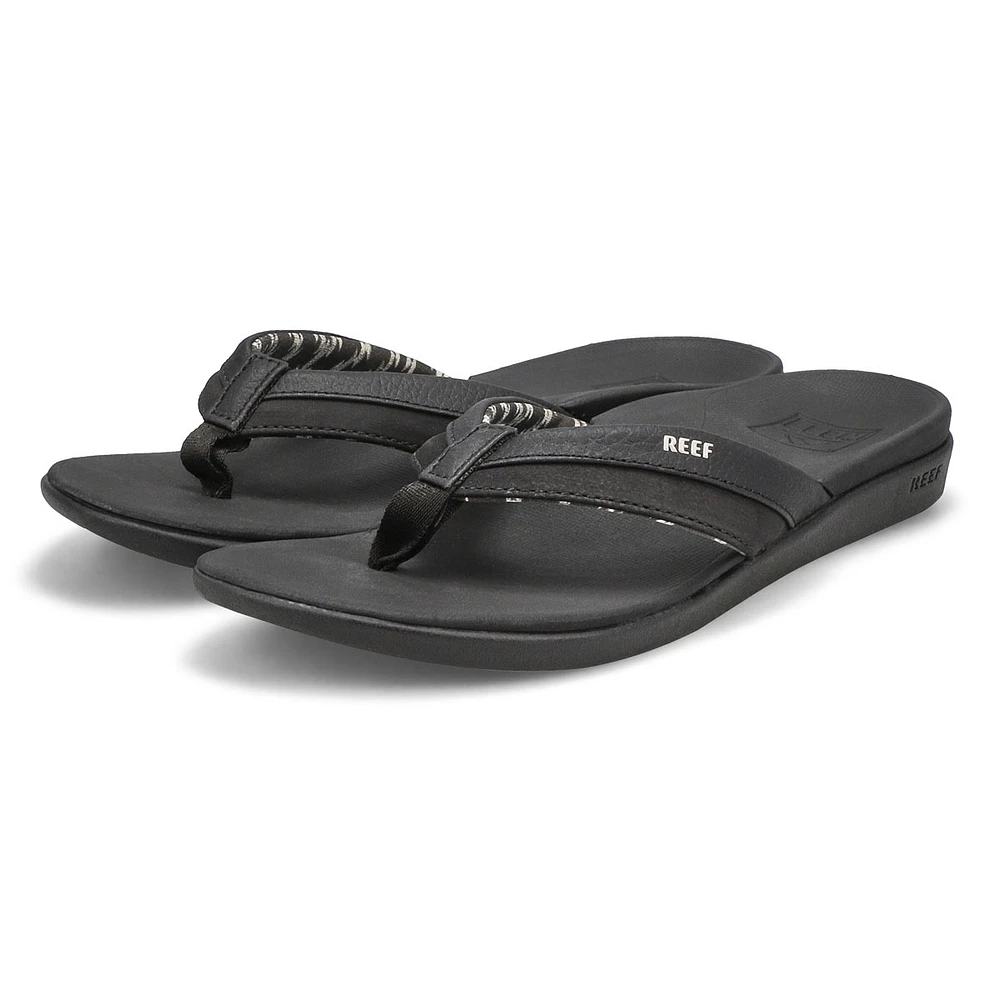 Women's Reef Ortho Coast Thong Sandal - Black