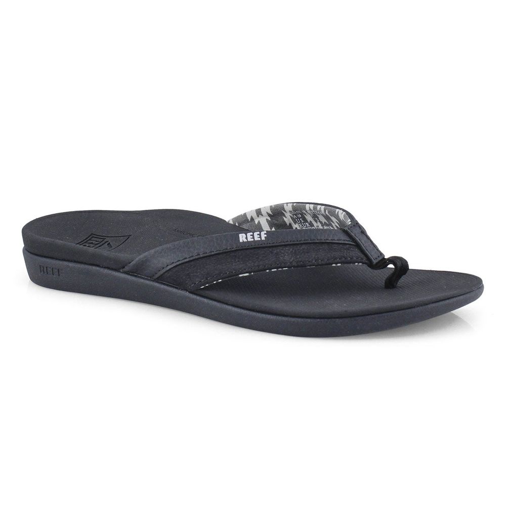 Women's Reef Ortho Coast Thong Sandal - Black