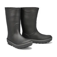 Boys' Riptide Waterproof Rain Boot - Black/Charcoa