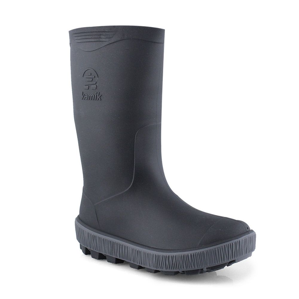 Boys' Riptide Waterproof Rain Boot - Black/Charcoa