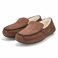 Men's Rollo Leather Plush Lined SoftMocs - Dark Br