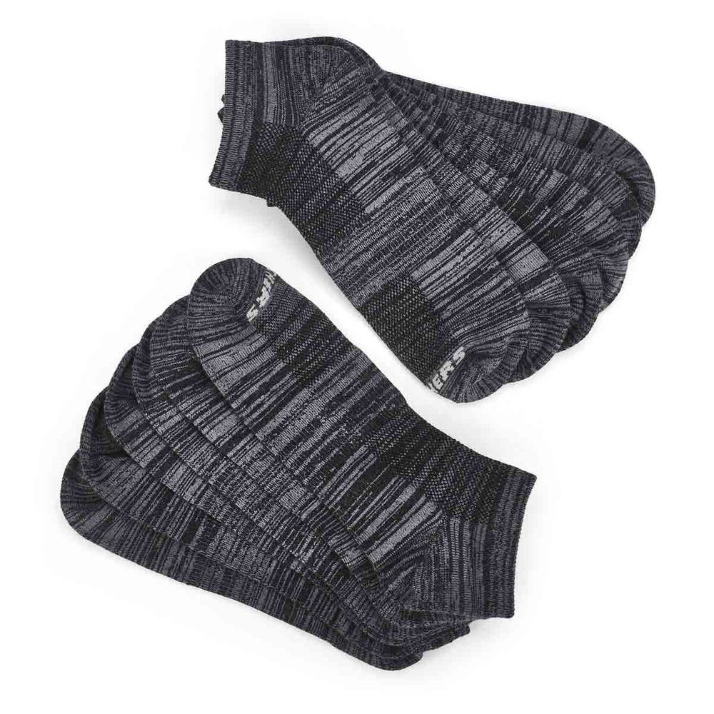 Men's Low Cut Non Terry Sock 6 Pack - Grey Multi