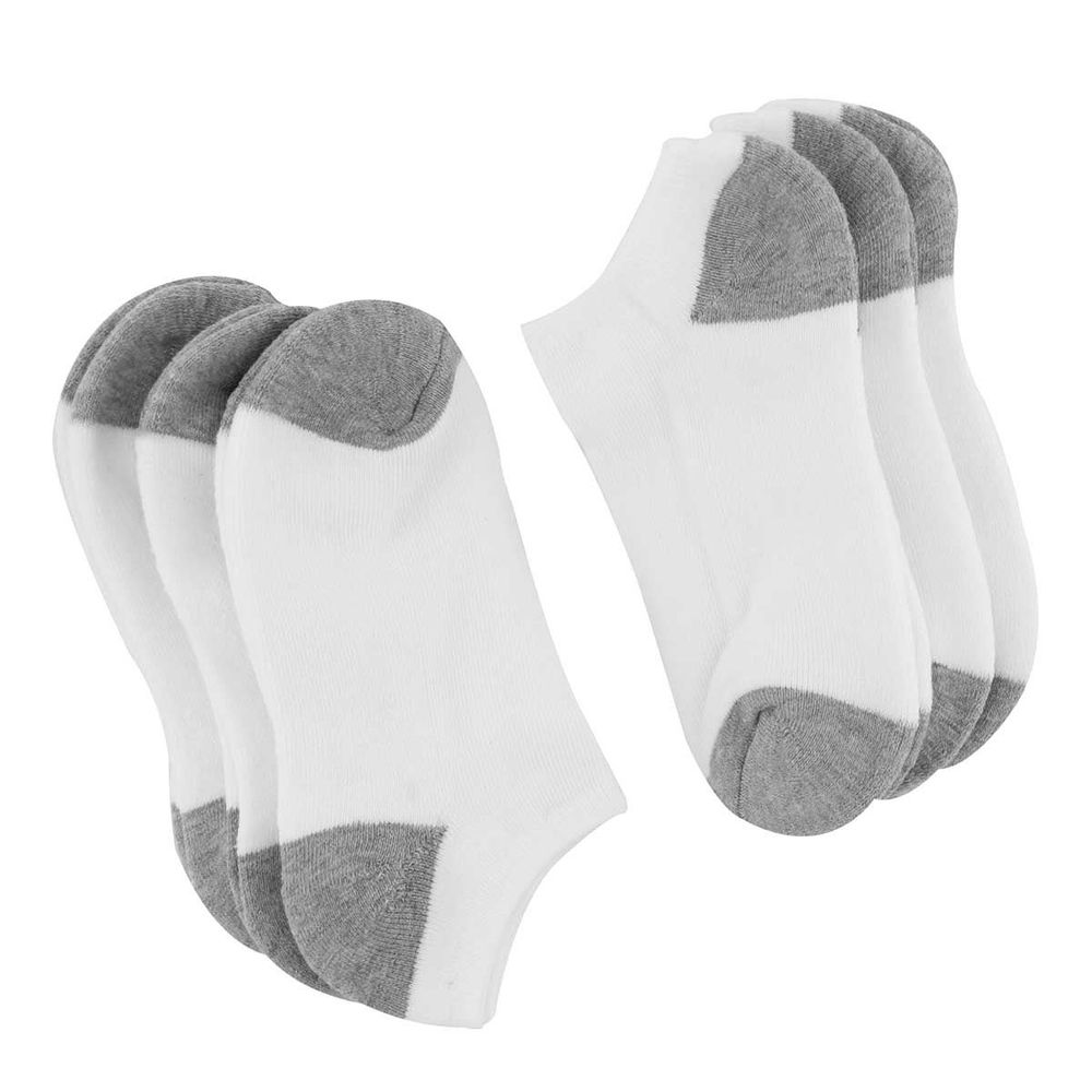 Women's No Show TC Blend Sock 6 Pack- White