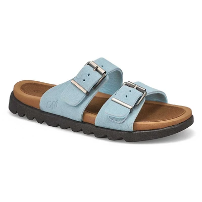 Women's Sadie Double Buckle Suede Sandal