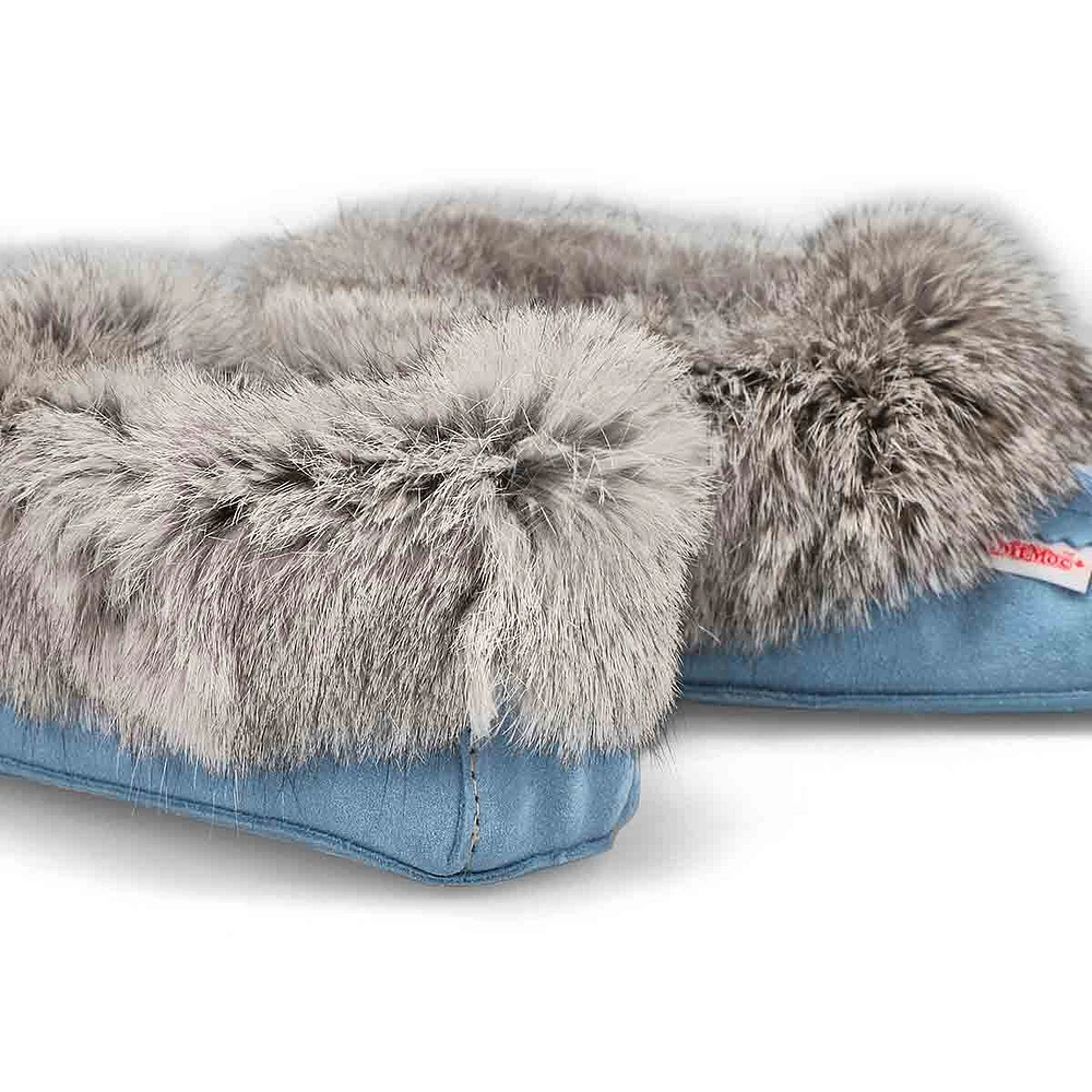 SoftMocs RABBIT, doublé en molleton, noir, femmes