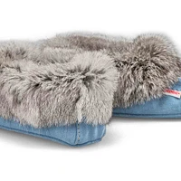 SoftMocs RABBIT, doublé en molleton, noir, femmes