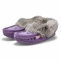 Women's 653L Rabbit Fur SoftMocs - Black