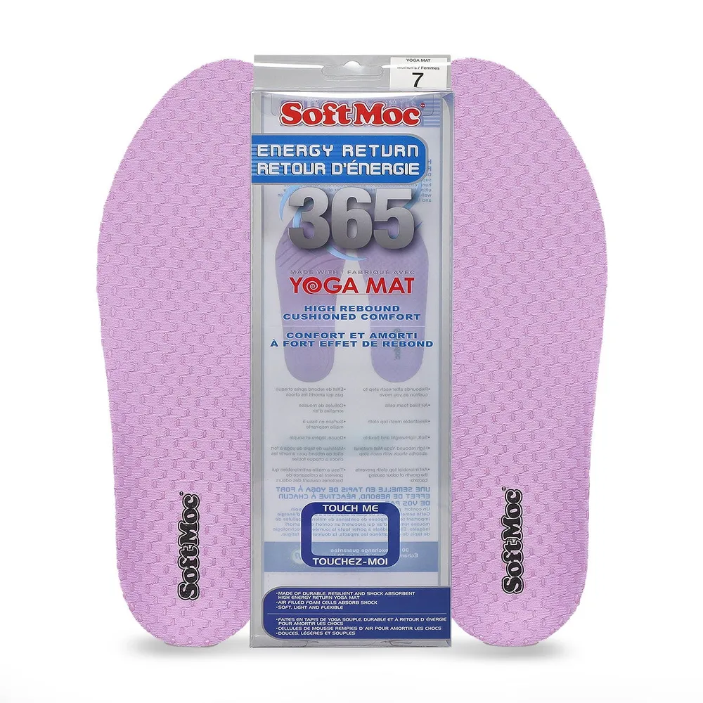 SoftMoc Shoe Care Women's Energy Return Yoga Mat Insole - Purple