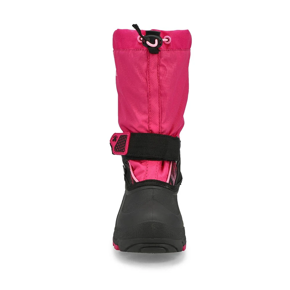 Botte d'hiver imp. SNOWFALL P, noir/pourpre, fille