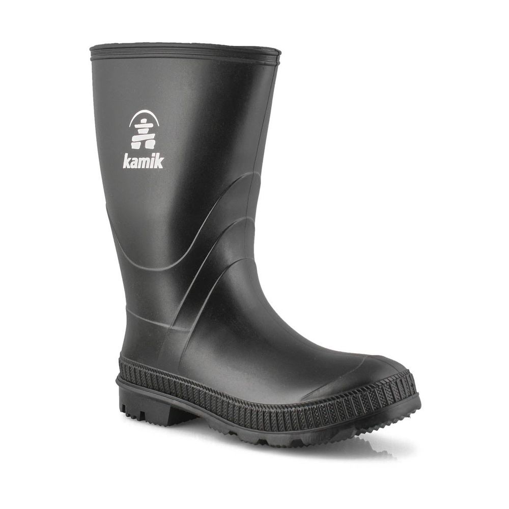 Boys' Stomp Waterproof Rain Boot - Black