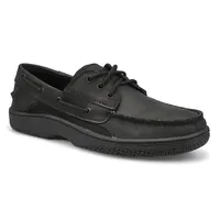 Men's Captains Moc Chambray Boat Shoe - Black