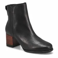 Women's Seaport Heel Ankle Bootie - Black